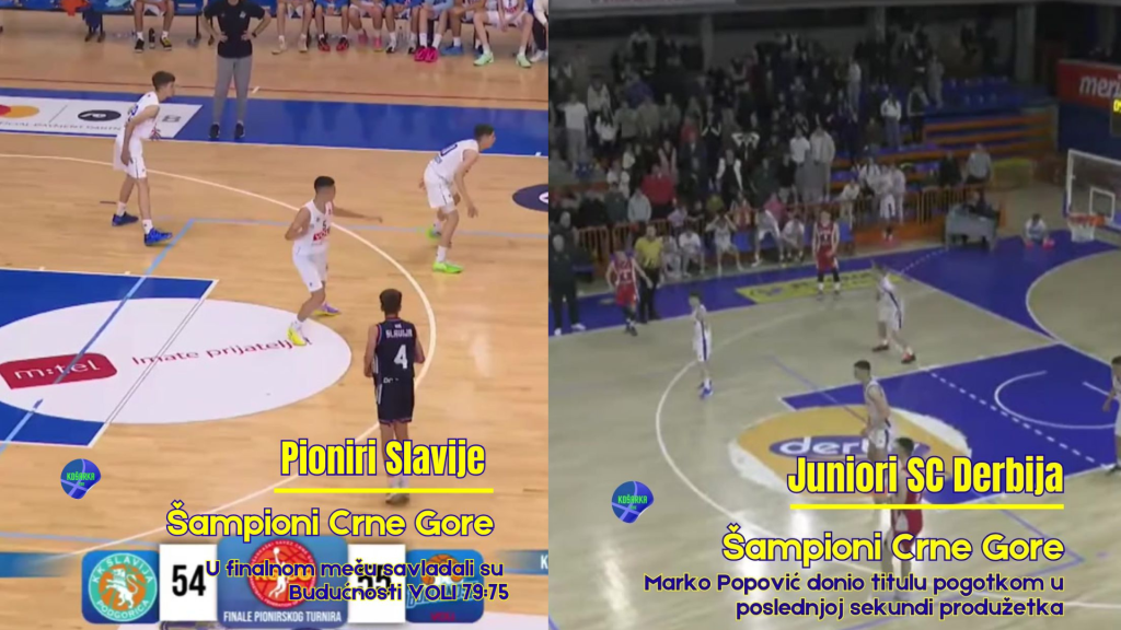 Juniori SC Derbija i pioniri Slavije šampioni Crne Gore